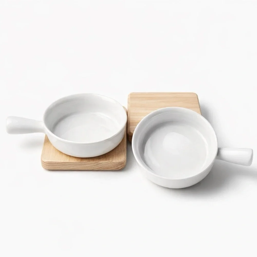 RETIRED Set of 2 Crate & Barrel Porcelain 6